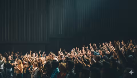 Students attending an event in our state of the art auditorium. 